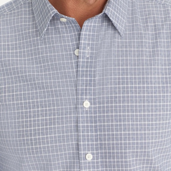 UNTUCKit Shirt Men Medium Erryk-WF Blue, light blue, gray plaid button down - Picture 2 of 8